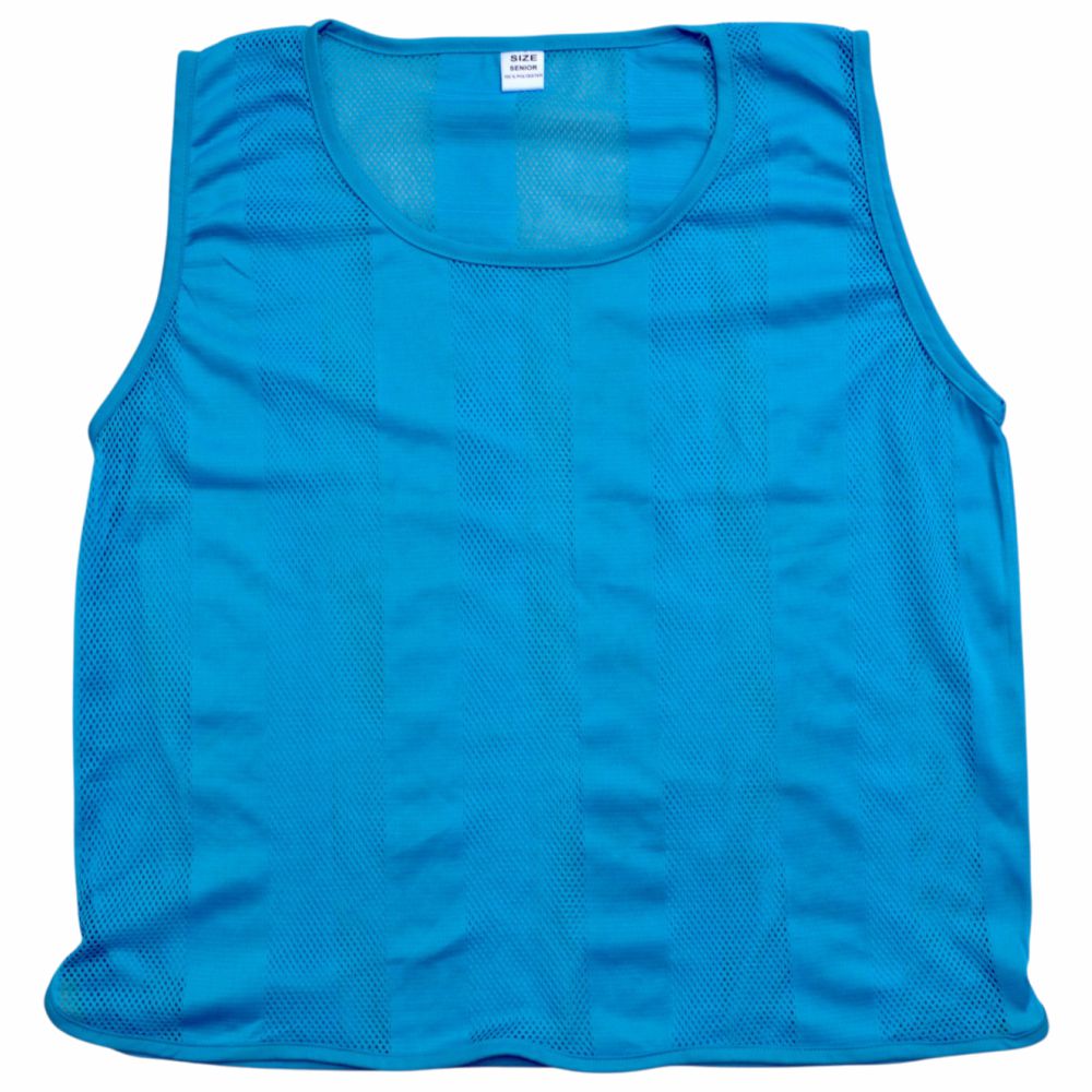 Striped Mesh Training Bibs without Piping